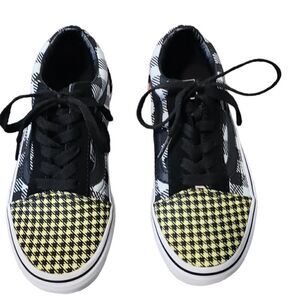 Vans Black Checkered Sneakers Sz 1